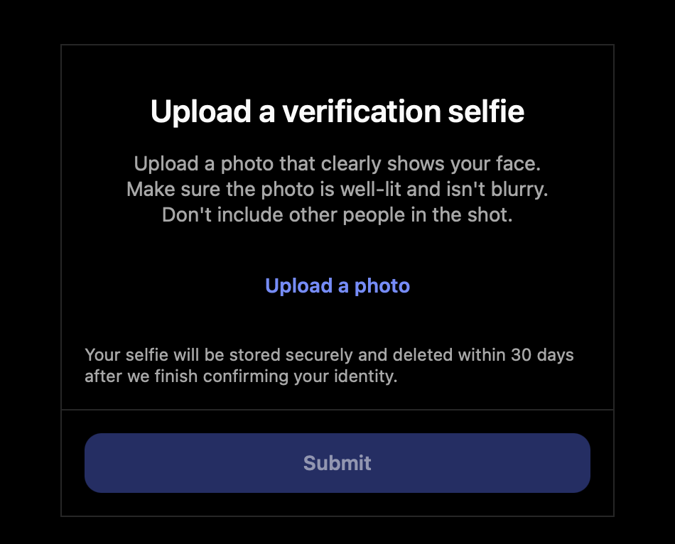 Meta account restricted — only options are download information or log out